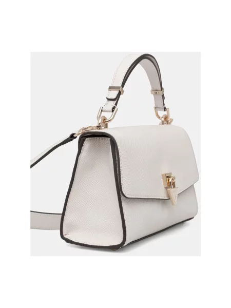 Torebka crossbody Guess skórzana biała