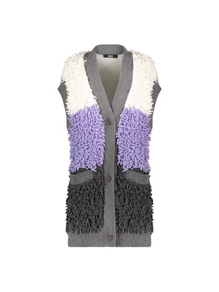 Wielobarwność kardigan Herno bez rękawów