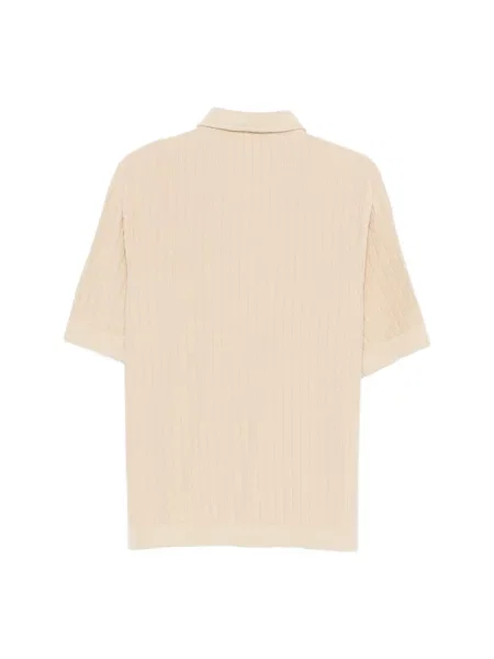 Sweter Lardini z krótkim rękawem beżowy