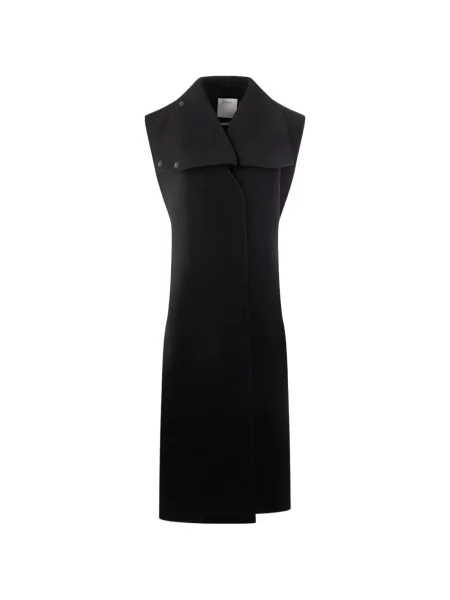 Gulerat palton Sportmax fără mâneci negru