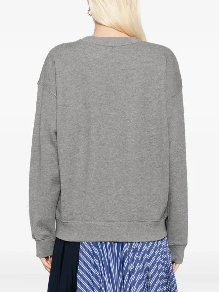 Hanorac Maison Kitsune cu broderie gri