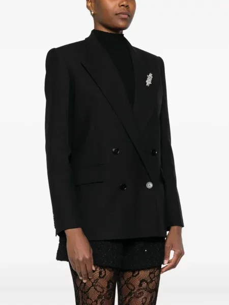 Marynarka Maje z kryształkami dwurzędowa czarna