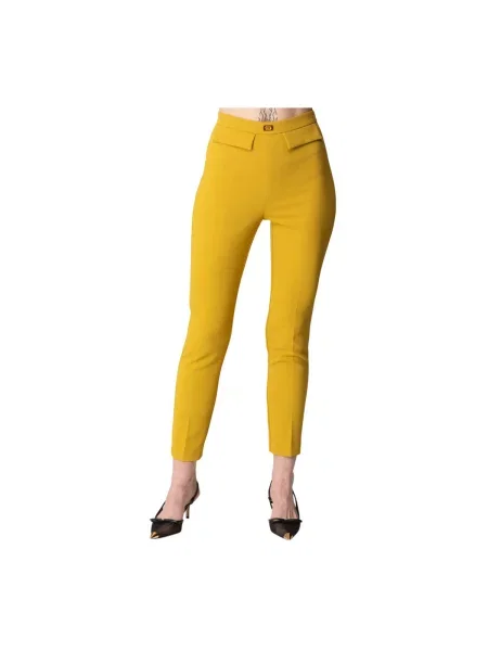 Pantaloni Elisabetta Franchi galben