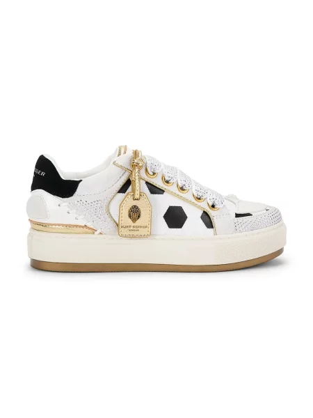 Kurt Geiger London Southbank Footy White/Blk tenisice za djecu od kože bijela