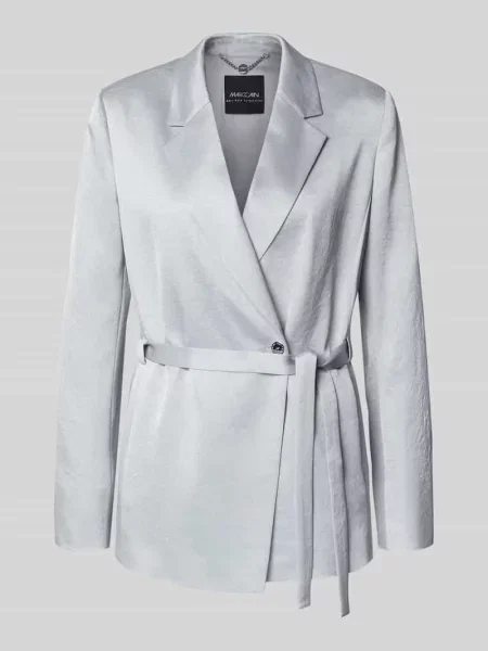 Taliowany żakiet kopertowy z w talii Marc Cain srebrna