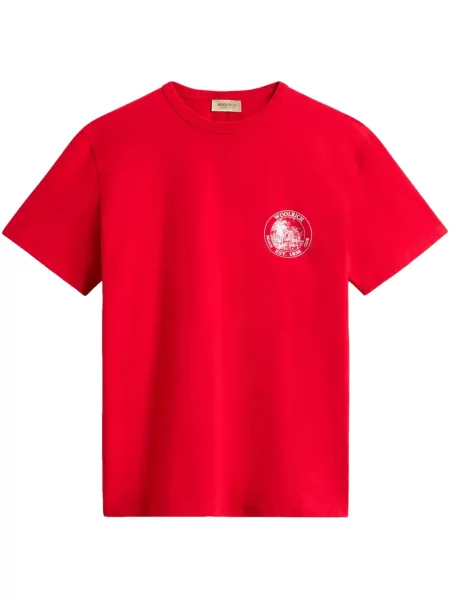 Tricou Woolrich cu imagine roșu