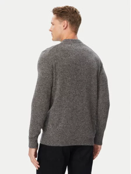 Barbour Svetr Essential Tisbury melír šedý