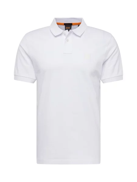 Polo Boss cu mâneci scurte alb