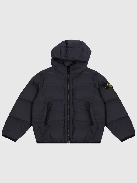 Детский пуховик Stone Island синий