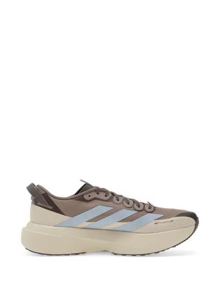 Pălărie Adidas cu dungi cu platformă din jerseu alb