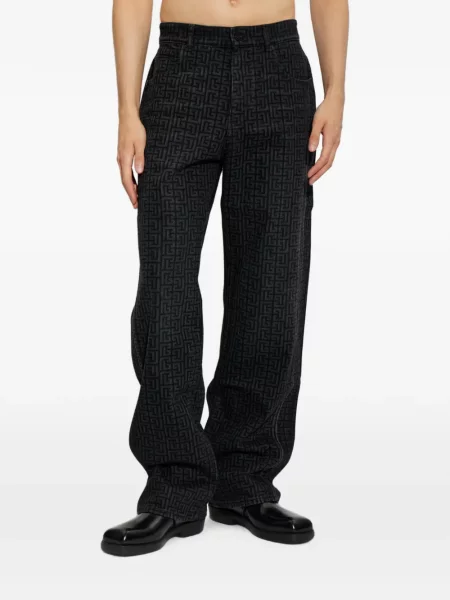 Blugi Balmain cu imagine negru