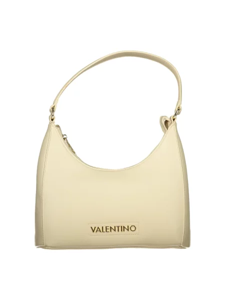 Lniana torebka Valentino Bags beżowa