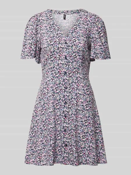 Lekko rozkloszowana sukienka mini z czystej model ALBA' Vero Moda czarna