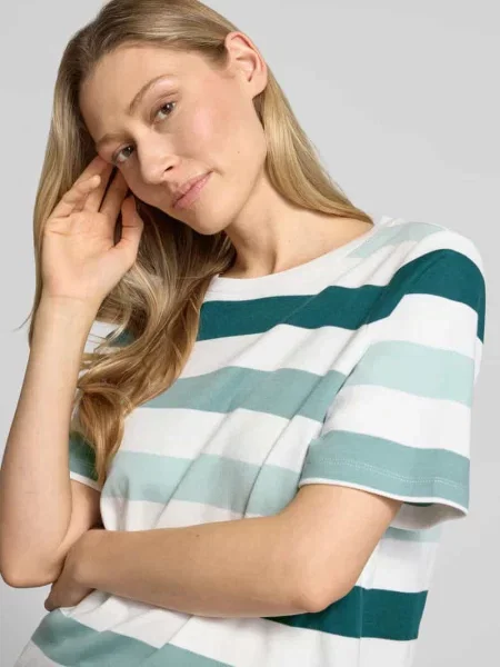 T-shirt o kroju relaxed fit z czystej bawełny Tom Tailor