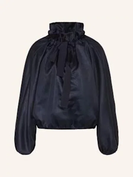 Sem Per Lei Bluzka Z Odkrytymi Ramionami blau granatowa