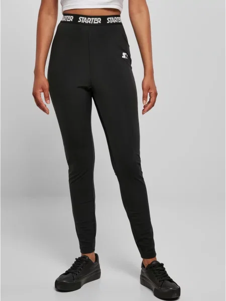 Legginsy Starter Black Label z autografem czarne