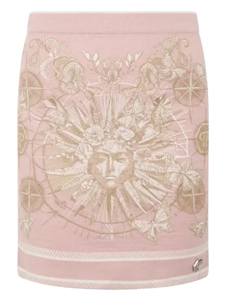 Fusta mini Philipp Plein roz