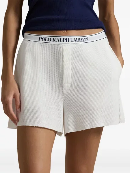 Briaunotas pusiau užtrauktukas zomšinės bokseriai Polo Ralph Lauren balta