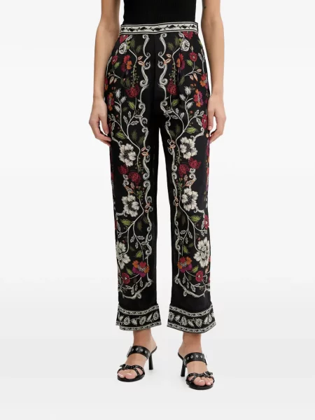 Pantaloni Farm Rio cu model floral cu imagine negru