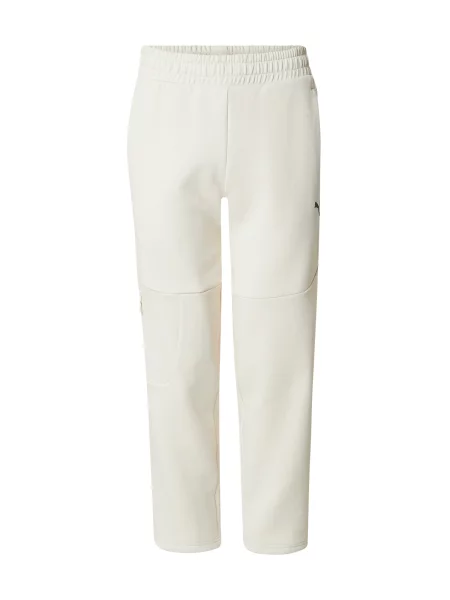 PUMA Hlače Pumatech črna / off-bela bela