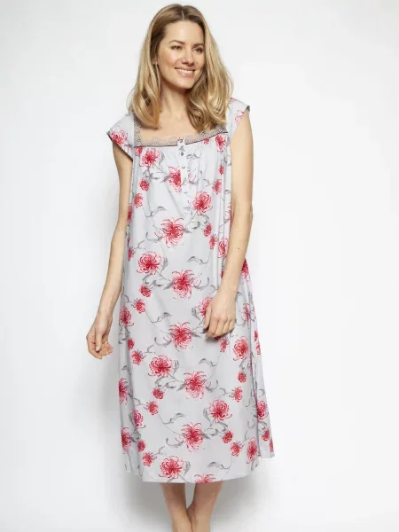 Нічна сорочка NORA ROSE Nancy бавовна/модал сірий