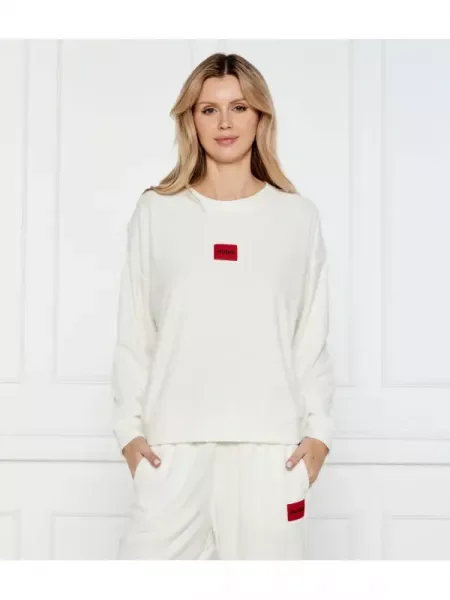 Hugo Bodywear Hanorac NEVE | Relaxed fit alb