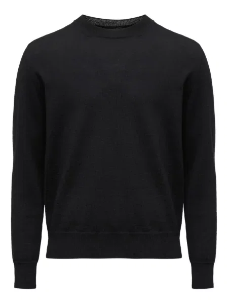 Pulover Mm6 Maison Margiela cu decolteu rotund negru