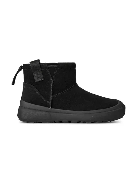 UGG M Classic Mini Outpost cizme de zăpadă pentru bărbați din piele întoarsă negru