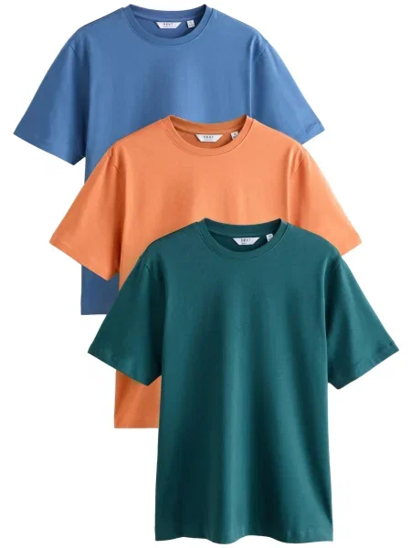 Next Majica / smaragd / oranžna modra