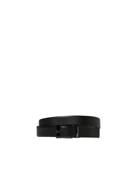 Armani Exchange Pasek czarny brązowy