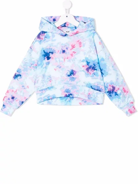 Bluza z kapturem dziecięca Msgm niebieska