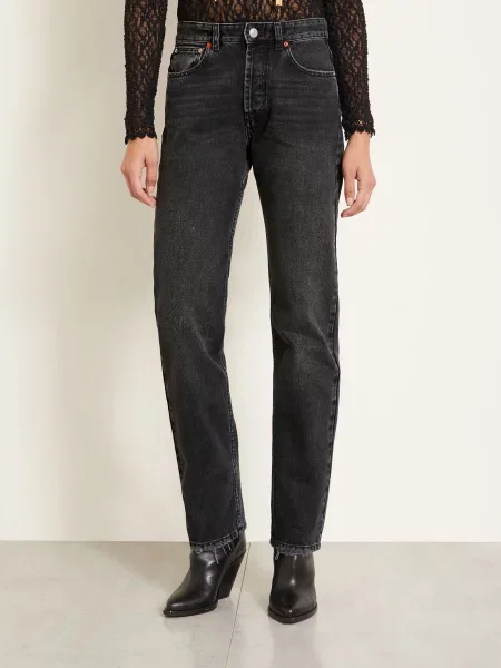Isabel Marant Rovné Džíny Daya S Cvočky faded black černé
