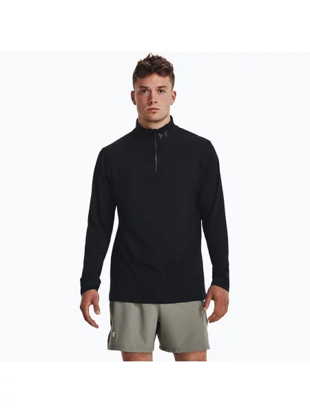 Tricou cu mânecă lungă Under Armour alergare negru