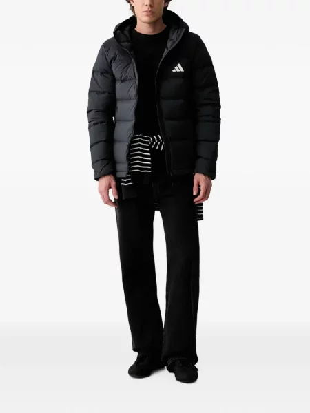 Hanorac Adidas cu dungi cu imagine plasă negru