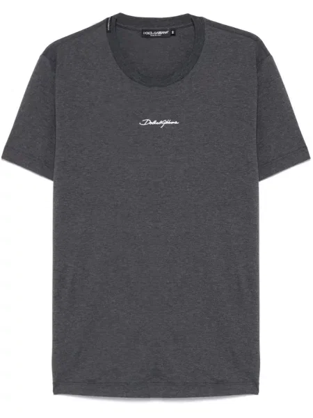 Tricou Dolce & Gabbana cu broderie gri