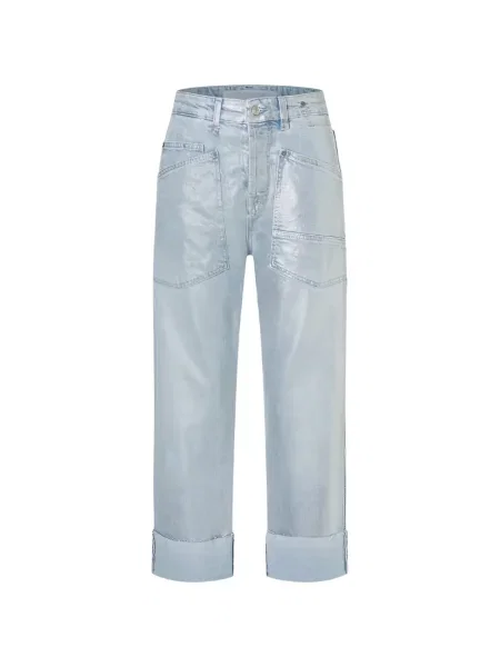 Decupat blugi cu picior larg Mac Jeans albastru