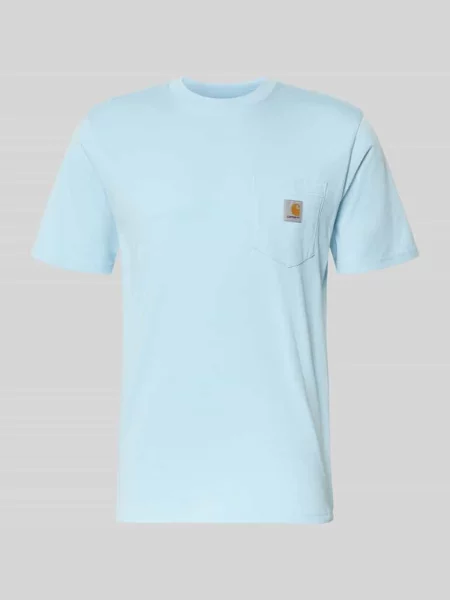T-shirt w kroju regular fit z naszywką z logo Carhartt Work In Progress błękitna
