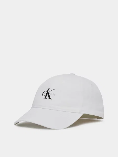 Calvin Klein MONOLOGO PRINTED BASEBALL CAP Кепка білий