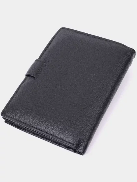 Кожаный кошелек St Leather Accessories черный