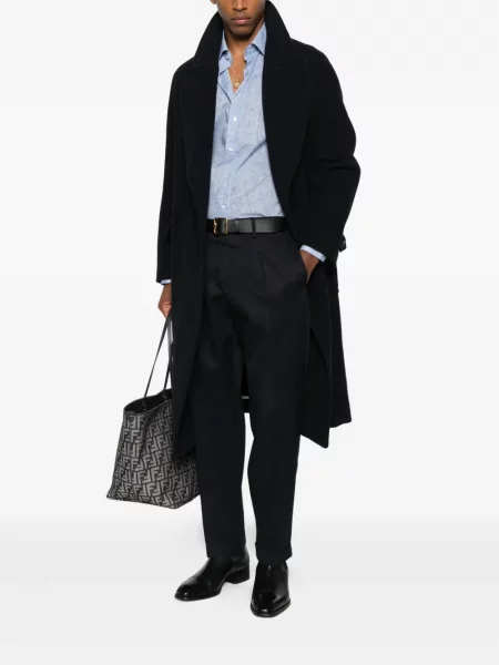 Pantaloni Briglia 1949 plisate albastru