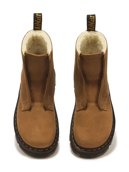 Dr. Martens ботильйони на платформі нубукові ZebZag Laceless WL