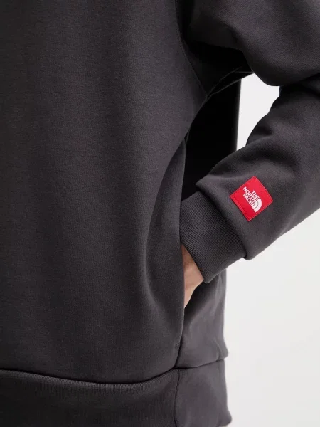 Кофта The North Face Redbox з капюшоном однотонна сірий