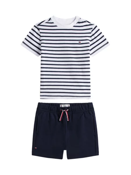 Tommy Hilfiger Set tricou și pantaloni scurți Essential Bleumarin