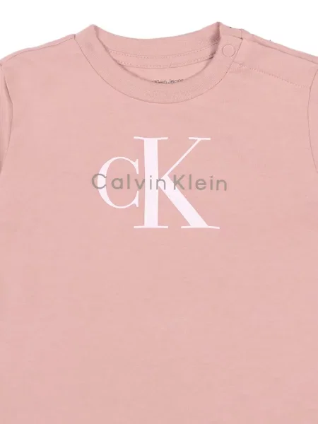 Koszulka dziecięca Calvin Klein różowa