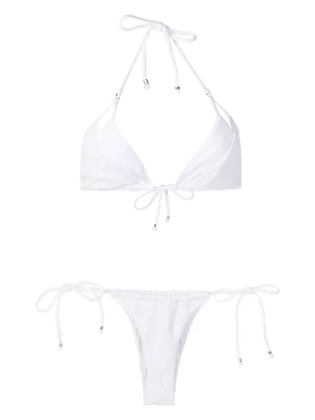 Bikini Amir Slama cu gât halter alb