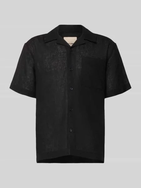 Koszula casualowa o kroju relaxed fit z mieszanki lnu i model LAURENCE' Only & Sons czarna