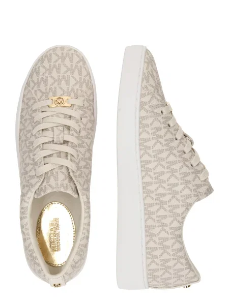 Sneakerși Michael Michael Kors cu șireturi din dantelă bej