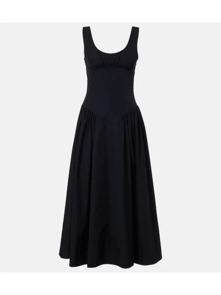 Rochie maxi Proenza Schouler din poplin de costum alb