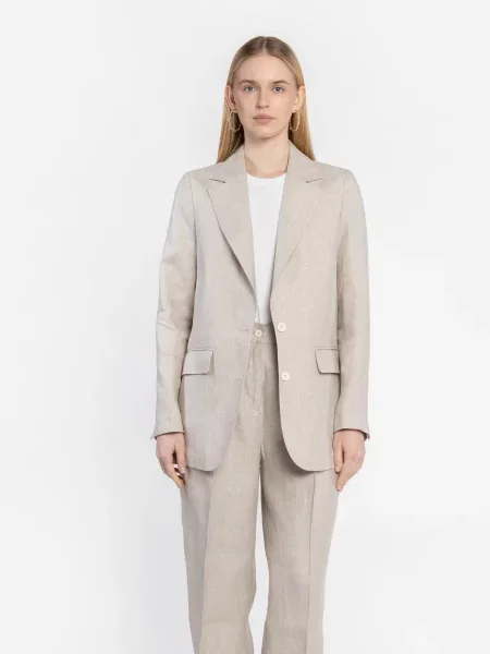 Лляний Піджак Arber бежевий