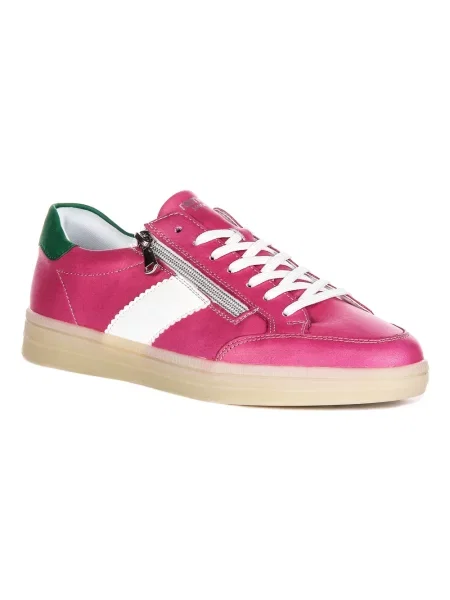 Welurowe sneakersy Remonte różowe